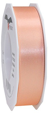 PRÄSENT C.E. Pattberg Satin apricot, 25 m Satinband zum Einpacken von Geschenken, 25 mm Breite, Geschenkband zum Dekorieren & Basteln, Dekoband, Anlass