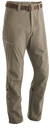 Maier Sports Nil, Herren Wanderhose, Wasserabweisende Outdoorhose für Trekking und Hiking, PFC-frei, mSTRETCH pro 4 & Dryprotec, Rollup-Funktion, Braun, 28 (W40/L31)