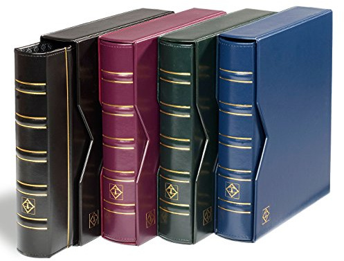 Leuchtturm 324423 Münzalbum Optima Classic - hochwertiger Ringbinder zum Gestalten - inkl. Schutzkassette - Schwarz