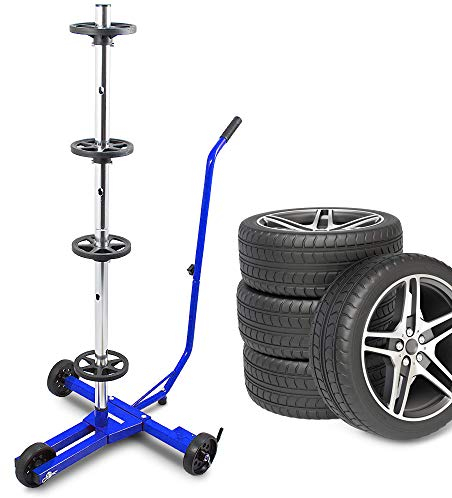 MS-Point BITUXX® Stabiler fahrbarer Felgenbaum Reifenwagen Felgenständer Reifenständer Radwagen bis 355mm