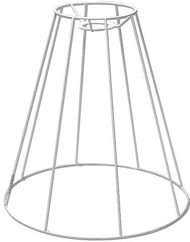 SMITS Lampenschirmgestell, weiß plastifiziert, Ø o. 15cm, Ø u. 35cm, h 35cm