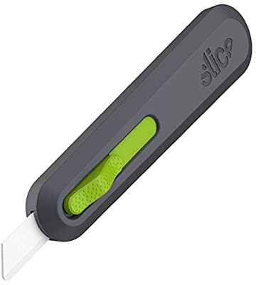 Slice 10554 Auto Utility Knife | Essential Home & Work Knife For Quick, Safe And Effective Cutting - Finger-Friendly Ceramic Safety Knife Blade Stays Sharp Up to 11X Longer