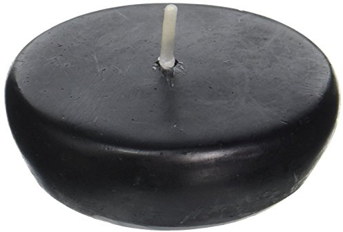 Zest Candle 24-Piece Floating Candles, 2.25-Inch, Black