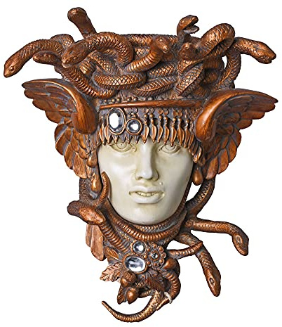 Wandsklulptur im Jugendstil Medusa in Schlangenkrone Wandkonsole IS016 Palazzo Exklusiv