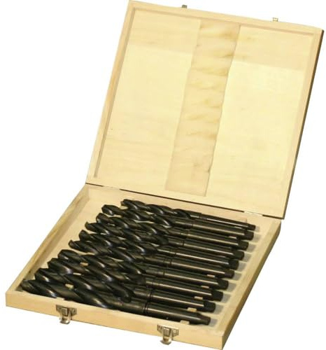 Holzmann Maschinen SPSMK2 HSS Metall-Spiralbohrer-Set 10teilig MK2 1 Set