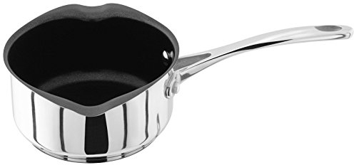 Stellar 7000 Stainless Steel 14cm Non Stick Milk Pan with Dual Pouring Lips