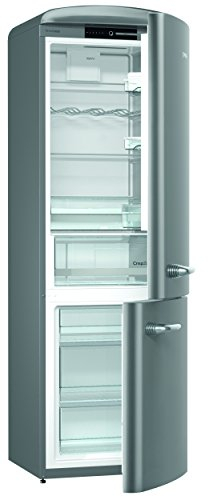 Gorenje ORK 193 X Frigorifero congelatore/A+++ / Altezza 194 cm/Raffreddamento : 227 L/Congelatore/Argento/FrostLess/CrispZone/Auto Vintage/Retro Collection