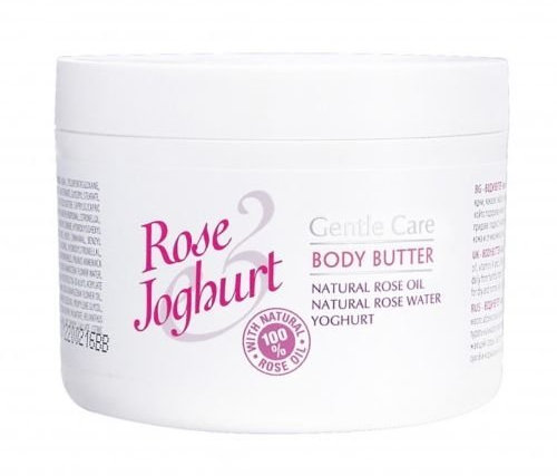 Rose Joghurt Gentle Care Body Butter with Natural Rose Oil, Natural Rose Water, Yoghurt, Apricot Kernel Oil, Cocoa Butter, Jojoba Oil and Vitamins A and E.7.5 fl oz by Rose Joghurt