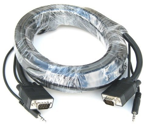 RiteAV SVGA 50ft 15 m VGA (D-Sub) + 3,5mm Negro - Adaptadores de Cable de vídeo (15 m, VGA (D-Sub) + 3,5mm, VGA (D-Sub) + 3,5mm, Negro, Macho/Macho)