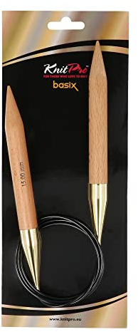KnitPro Basix Beech Rundstricknadeln 47 (120cm) | 15mm
