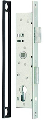 Alberts 413057 Serrure à larder | galvanisée | cote axe 25 mm | hauteur 197 mm | largeur 38 mm