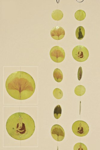 Capiz, Girlande, 2er Set, grün, indischer Mönch, Ginkgo L 1,80 m