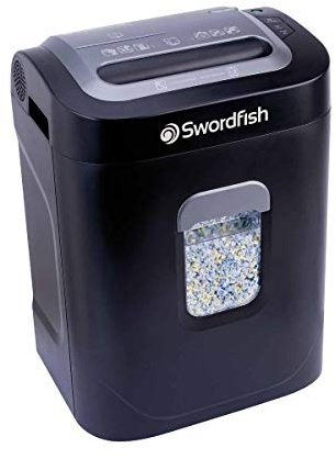 Swordfish 1200XXCD 12 Sheet Micro Cut High Security Paper/Document Shredder ref: 40237, Black