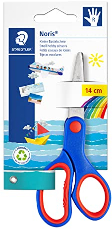 Staedtler Noris Club 965 14NBK - Tijeras para niños diestros de 14 centímetros, Multicolor