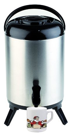Thermogetränkebehälter Glühweinbehälter 9,5 l mit 3 Klappfüßen