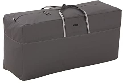Classic Accessories Ravenna Polster Outdoor Schutzhülle, Abdeckung Gartenmöbel, Cover aus reißfestem Material mit Reißverschluss und Henkeln, Schutz vor Wetterbedingungen, Taupe (116 x 35 x 51 cm)