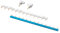 KIT 2 PEIGNES DE RACCORDEMENT UNIPOLAIRE POUR MTC 1P 13 MODULES 63A BLEU ET GRIS + 2 BORNES