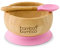 bamboo bamboo Baby Bowl and Spoon Set, Baby Bowls for Weaning, Baby Suction Bowl with Silicone Suction Ring, Toddler Bowls with Baby Spoon, Weaning Bowl for Babies from 6 Months (Pink)