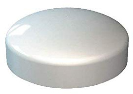 White Plastidome 2 Piece Plastic Screw Cover - 25 Pack