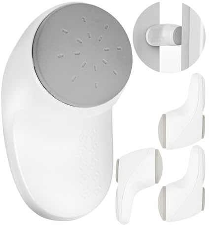 Topes de Puerta, 4 piezas, en Blanco, para Niños y Bebés, con adhesivo especial, Topes de puerta Antigolpes, Protección y Seguridad para los niños, Protección antipinzamiento puertas y ventanas