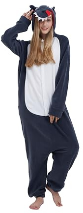 EUFANCE Onesies Pyjamas, cosplay-kostymer, huvtröja, nattkläder, tecknad fancy sovoverall, klä upp för jul, födelsedagspresent, Djurstil – 12, S