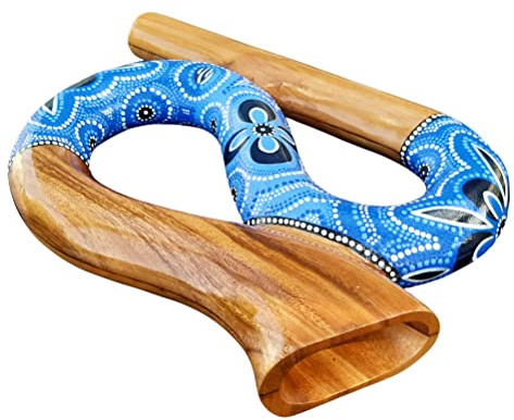 LIDAH Didgeridoo - Sound Healing Snake Travel Didgeridoos 18 inch, S-Shaped Australian Instruments Sound Bath Therapy, Small Sonic Meditation Instrument Yoga Breathing Snoring Portable