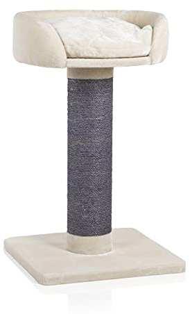 CanadianCat Company | Kratzbaum Savanah 120 - beige - XXL mit Ø ca. 20 cm dicken Sisalsäule Grosse schwere Katzen stabil - Katzenkratzbaum für Maine Coon, Katzenbaum, Kletterbaum, Kratzmöbel