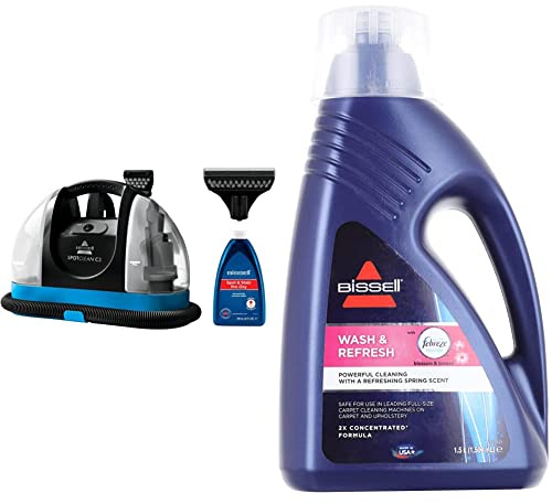 BISSELL SpotClean C3 Nettoyant pour Tapis, Moquette, Escaliers & Siège d'auto Aspiration Puissante 340W & Formule Wash & Refresh Febreze, A utiliser avec nettoyeurs de tapisserie et moquettes, 1078N