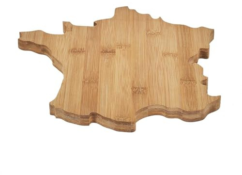 COOK CONCEPT Home Deco Factory - KA6293 Planche à Fromage en Bois Forme France - Service de Table Élégant - Conçue pour Fromages et Apéritifs - Dimensions 40 x 30 cm - Couleur Marron