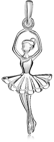 MATERIA by Matthias Wagner Ballerina Kettenanhänger 925 Silber für Damen und Mädchen