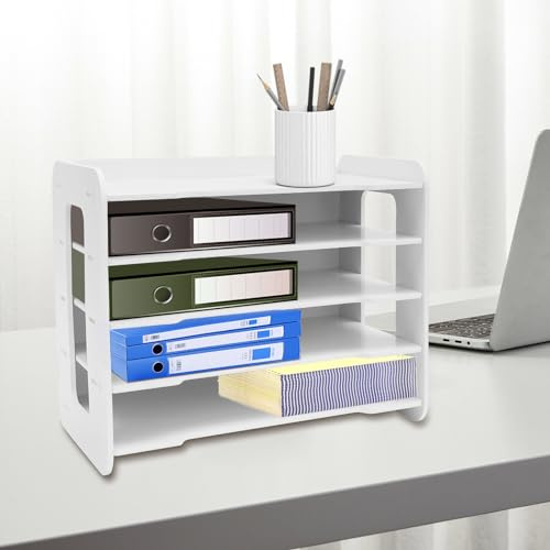 Porte-documents à 5 étages - Organiseur de papier - Boîte à lettres - Boîte à tiroirs - Système de rangement - Bureau pour dossiers, documents, lettres