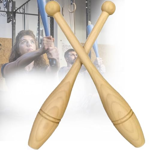 JINGEDD HolzüBungsclub 0,77lb/1.10lb/1,65 Lb/2,20 Lb3.30lb Alle Body Training/Krafttraining Clubbell,Heim -FitnessgeräTe,Fitness -Frauen -MäNner -üBungsclubs,1.0kg/2.20lb