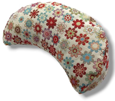 savasanas Lüfter, yogakissen halbmond, meditationskissen halbmond, halbmond Kissen, Yoga Kissen, Baumwolle und Buchweizenschale – Kissenhülle waschbar