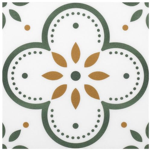 SVNOOC Vinyl-Bodenbelag, abziehen und aufkleben, 20 x 20 cm, Küchenrückwände, wasserdicht, abnehmbar, dekorative Fliesenaufkleber 10 Stück (grün)