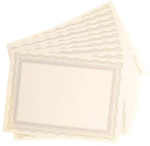STOBOK 20stücke Blanko Urkundenpapier Für Druck Und Beschriftung Für Diplome Auszeichnungen Und Zertifikate Mit Elegantem Randdesign Und Vielseitigen Einsatzmöglichkeiten