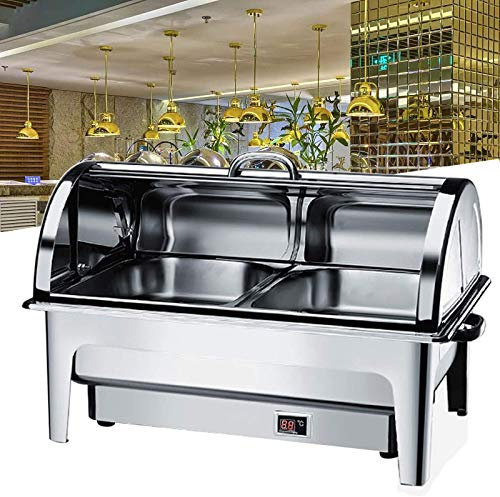Electric Food Warmers for Parties and Buffets, Stainless Steel Chafer Chafing Dish, Buffet Servers and Warmers for Catering and Parties, Adjustable Temperature 35-85°