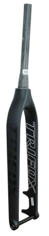 BSFHQS Fourche Rigide VTT 29 Fourche Avant De Vélo De Montagne À Conique De 1-1/2 Fourche en Fiber De Carbone Frein À Disque Axe Traversant 15x110mm Boost