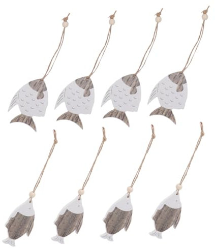 Zerodeko Pesci in Legno Decorazione A Tema Oceano Decorazione Da Parete A Forma Di Pesce Ciondolo Da Parete Per La Decorazione Della Casa