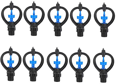 CIMAXIC 10pcs Automatic Rotating Sprinklers Nozzles Hose Sprinkler Garden Watering System