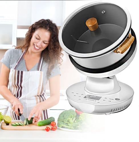 Procesador de alimentos comercial inteligente de 8 litros con rotación de 360° y calefacción completa 3D, robot de cocina con panel táctil, velocidades ajustables