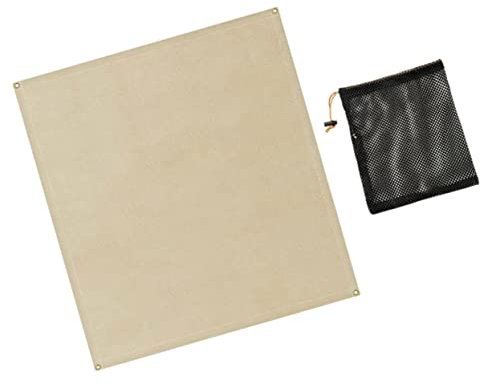 YARNOW Feuerfeste Matte Outdoor Camping Hitzebeständige Fiberglas Decke Mit Kupferösen 45x45cm Für Brandschutz Und Grillplatz Schutz