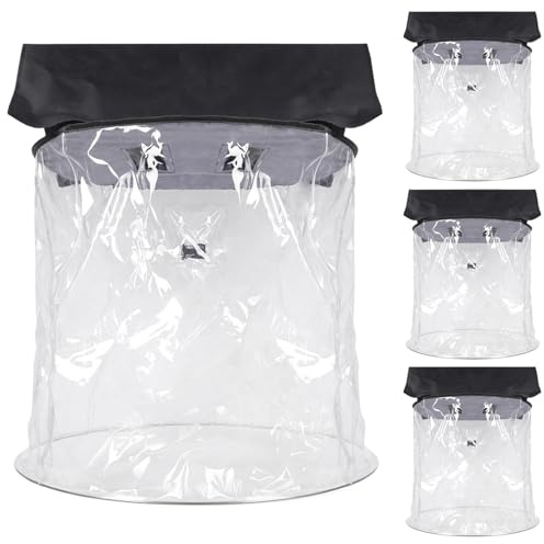 MAD OWL Professional Moving Head Light Rain Cover,Waterproof and dustproof Stage Lighting Protection Accessory, Transparent Vertical Hanging Stage Moving Head Light Rain Cover 4 packs