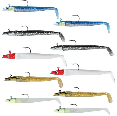 10Pcs Soft Fishing Lures Sea Fishing Lure 11cm 10g Silicone Baits
