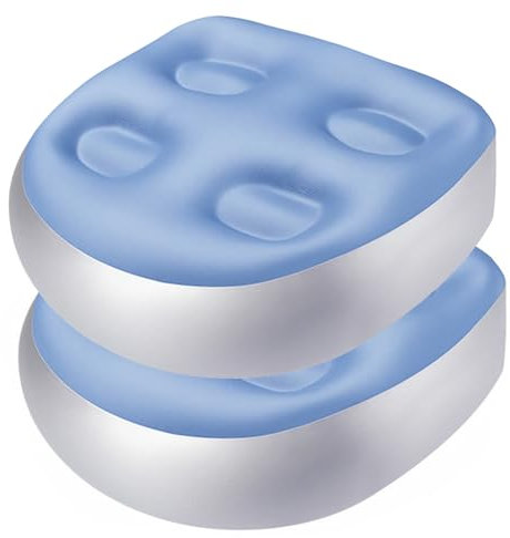 Hot Tub Seat, 2Pcs Inflatable Booster Seat, 16.5x15.8x6.7 Inch Spa & Back Support Hot Tub with Suction Cup, PVC Inflatable Booster for Adults