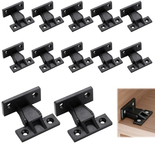 12 Pairs Keku Kickboard Clips, Plinth Bath Kickboard Panel Fixings Clips Kick Board Connector Push in Fasteners for Kitchen