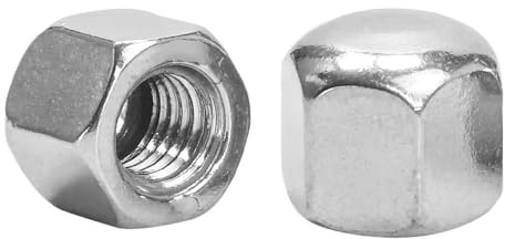 1-20 Stück Sechskant-Hutmuttern, kurz, flach, dünn, M3 M4 M5 M6 M8 M10 M12 M14 M16, Edelstahl-Abdeckung(M10 5pcs)