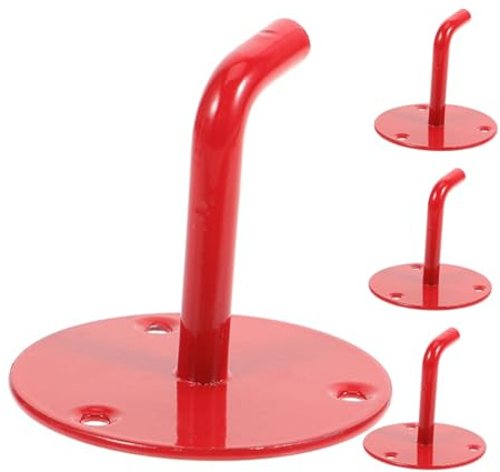 IWOWHERO Supporto da Parete in Ferro per Estintori 2-9 Kg, Set 4 Pezzi Ganci Fissi Co2, Staffe Salvaspazio per Sicurezza Antincendio Casa e Ufficio