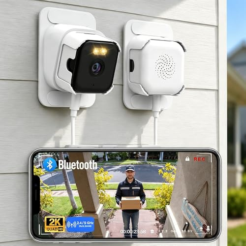 HOVCEH 2K HD Window Camera, 2.4GHz & 5GHz WiFi Safeview Window Camera, Stick on Windows Cameras for Home Security Indoor/Outdoor, APP Control, 2 Way Talk, AI Night Vision, Person & Motion Detect
