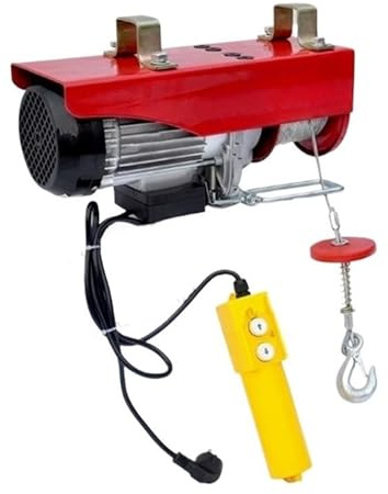 Paranco elettrico 220V con telecomando cablato/wireless Verricello per gru di sollevamento per ascensore per garage per auto Argani elettrici(12M-1)
