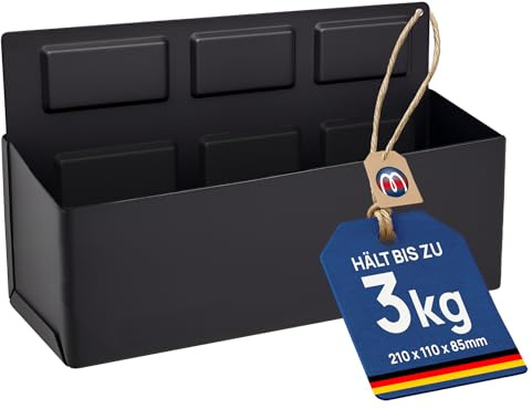 Magnetic Tray Holder Tool Box - 210 x 110 x 85 mm - Force of Attraction: 3kg - Magnet Storage/Trays can be Attached to Your Toolbox, Inside Your Van, to the Side of the Vehicle or Any Metal Objects
